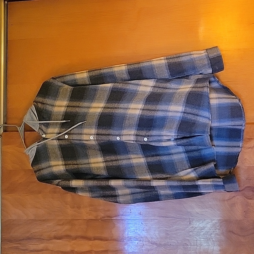 SHEIN XL hooded flannel